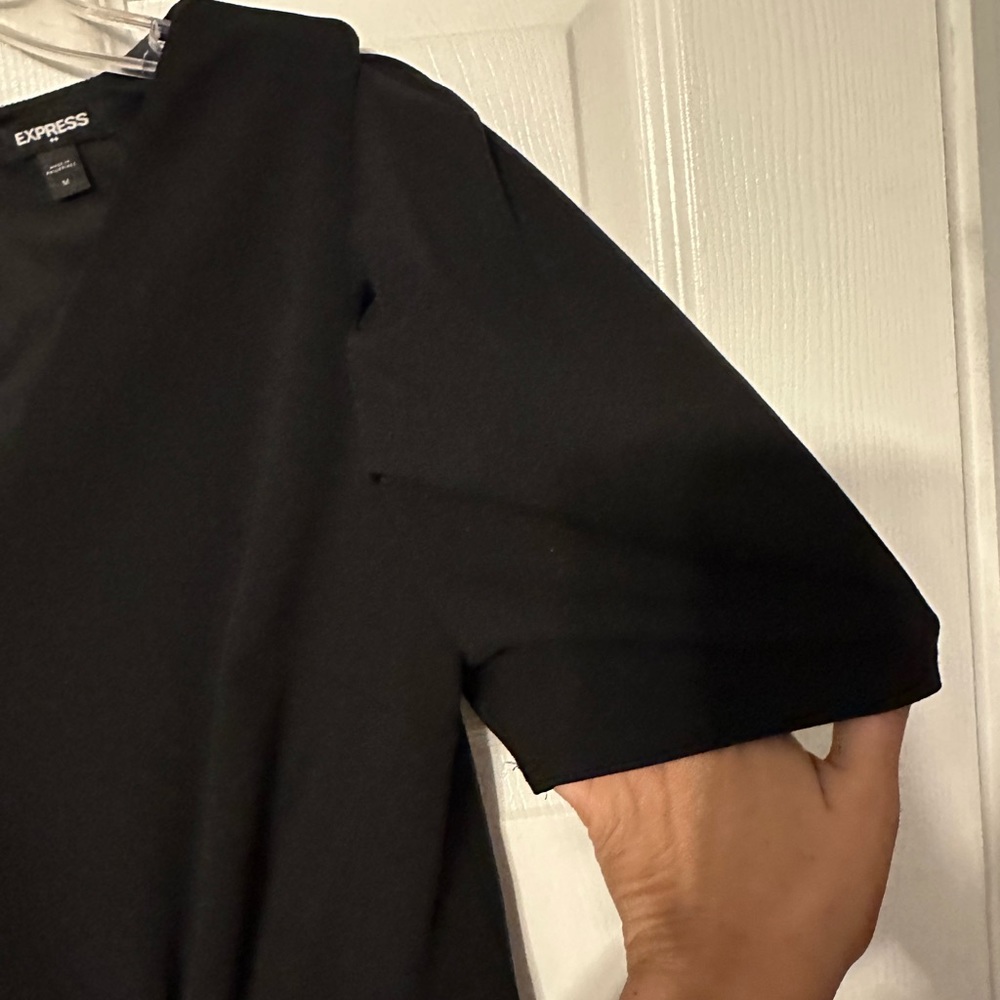 Express Basic Black V Neck Jumpsuit - image 7